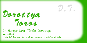 dorottya toros business card