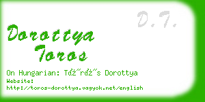 dorottya toros business card